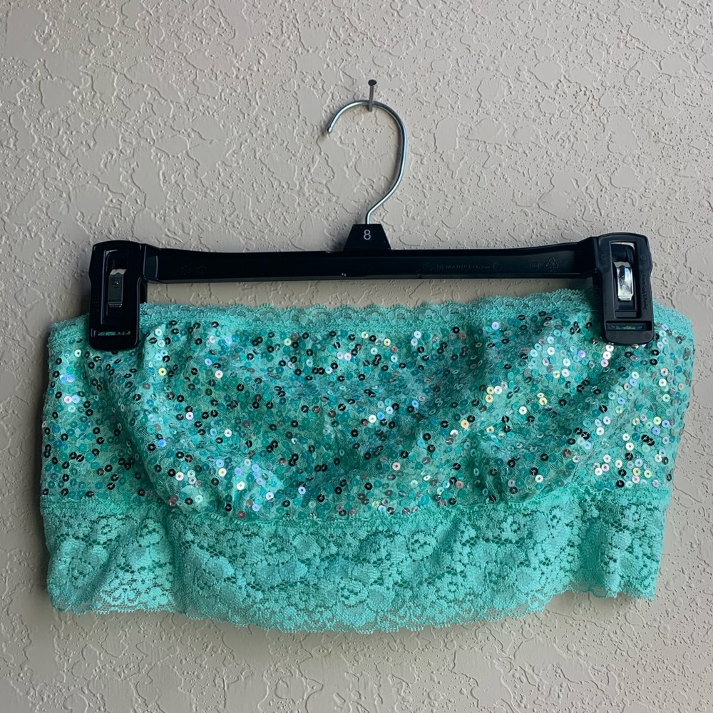 PINK Sequined Mint Bralette